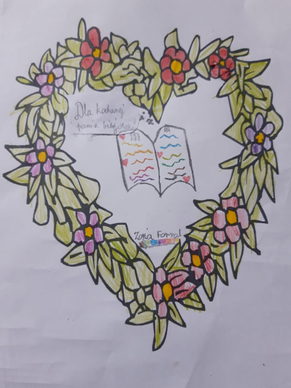 Dzieci z PP1 w Lewinie Brzeskim dziękują bibliotekarzom za ich pracę!