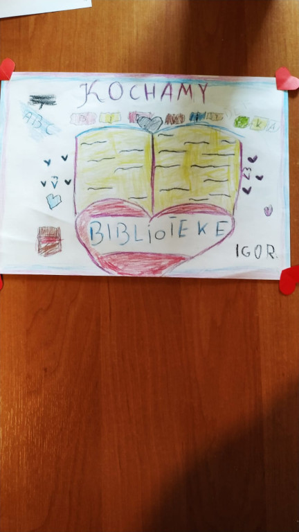 Dzieci z PP1 w Lewinie Brzeskim dziękują bibliotekarzom za ich pracę!