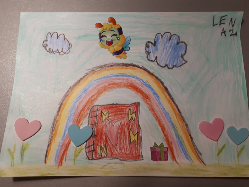 Dzieci z PP1 w Lewinie Brzeskim dziękują bibliotekarzom za ich pracę!