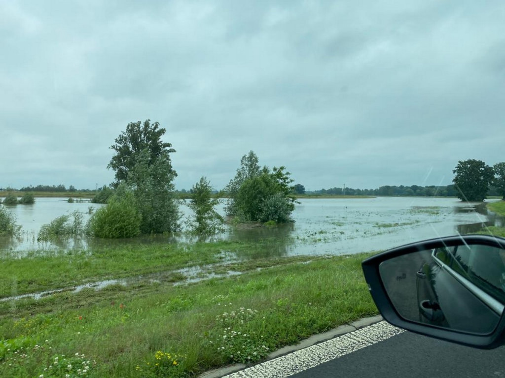 Niebezpieczny zator na Nysie Kłodzkiej pod mostem kolejowym w Lewinie Brzeskim