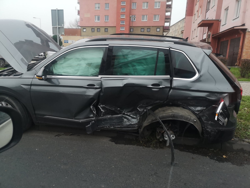 Kolizja na ul. Chocimskiej w Brzegu