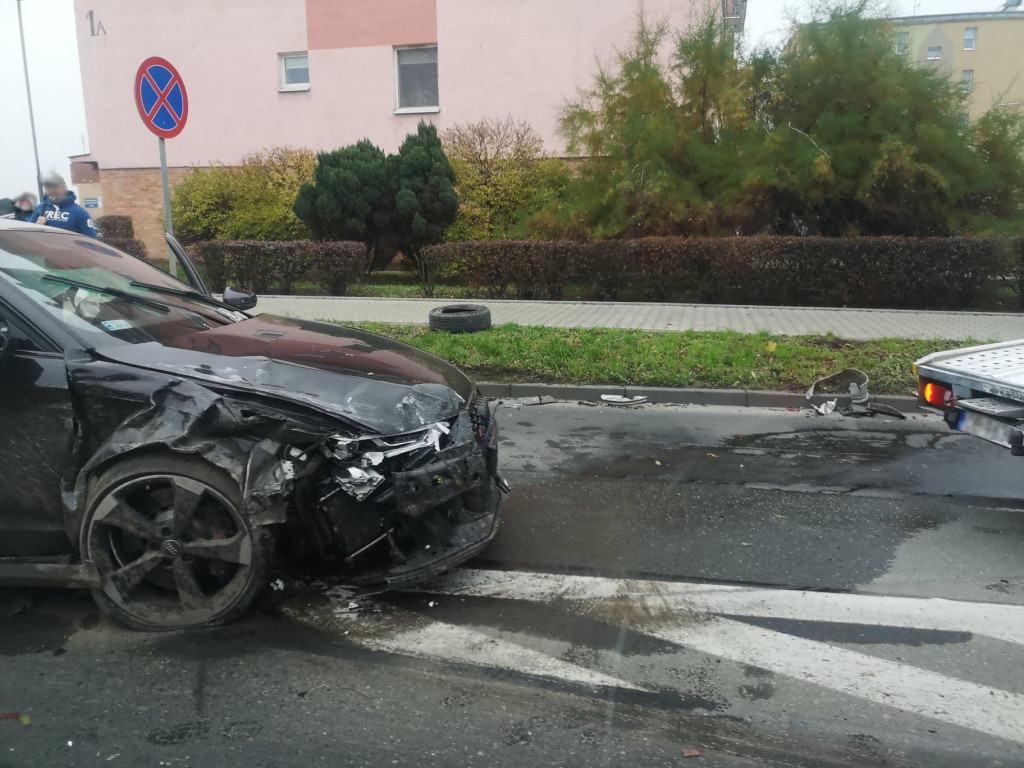 Kolizja na ul. Chocimskiej w Brzegu