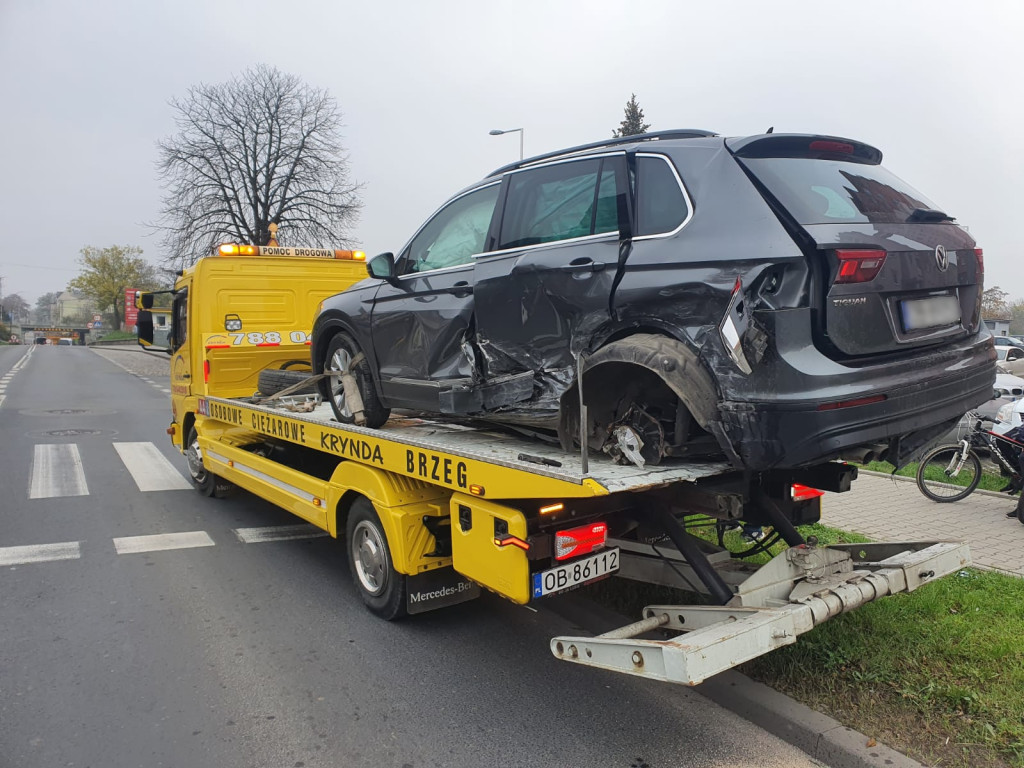 Kolizja na ul. Chocimskiej w Brzegu