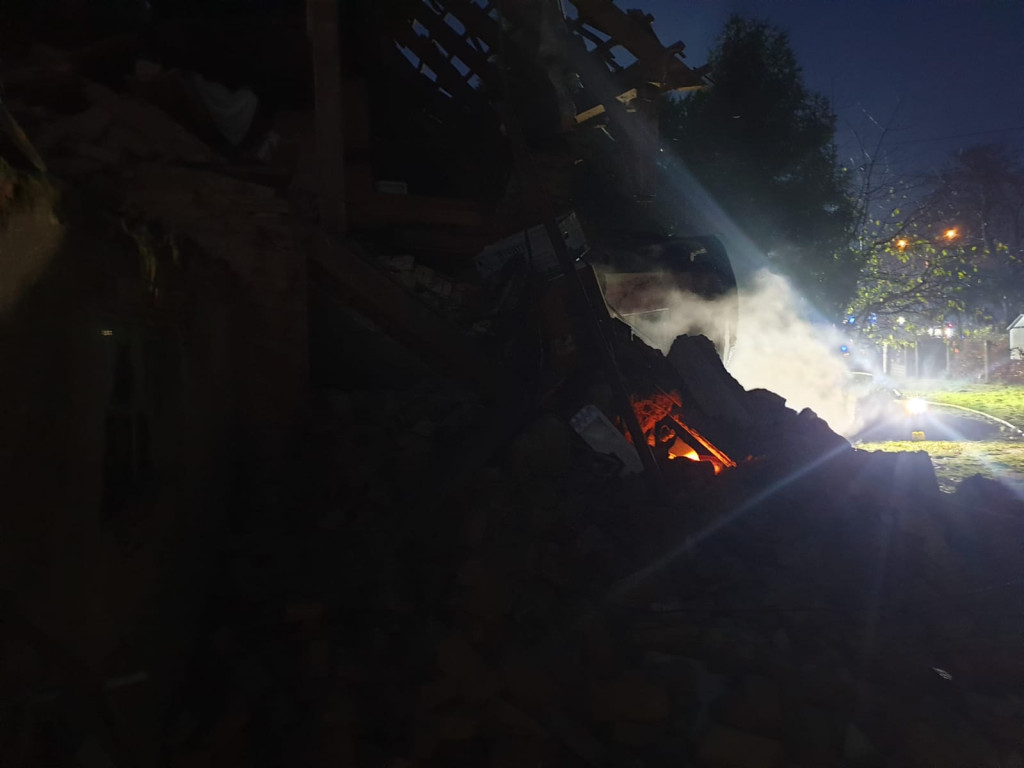 Wybuch butli z gazem poważnie uszkodził dom w Łukowicach Brzeskich