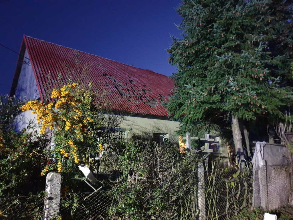 Wybuch butli z gazem poważnie uszkodził dom w Łukowicach Brzeskich