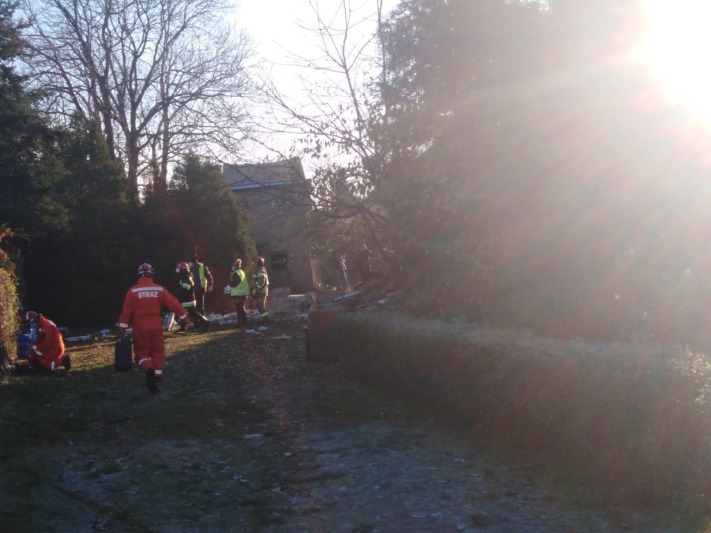 Wybuch butli z gazem poważnie uszkodził dom w Łukowicach Brzeskich