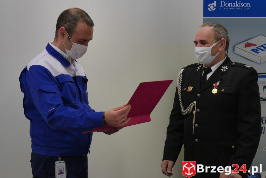 Donaldson wspomaga strażaków z Dobrzynia