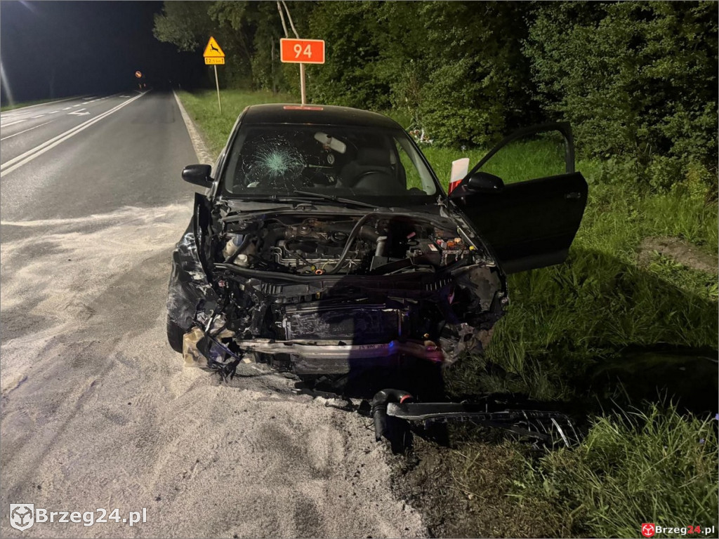 Wypadek w Zielęcicach: Audi zderzyło się z Golfem