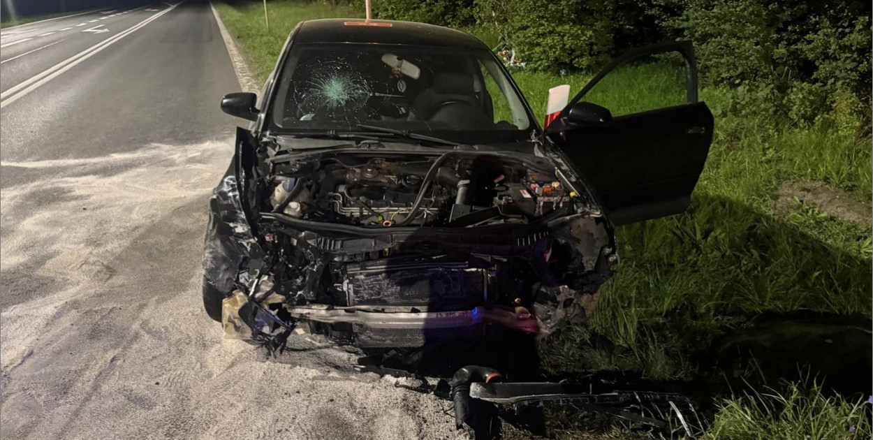 Wypadek w Zielęcicach: Audi zderzyło się z Golfem