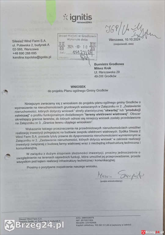 1200 działek w Grodkowie z wnioskami o wiatraki