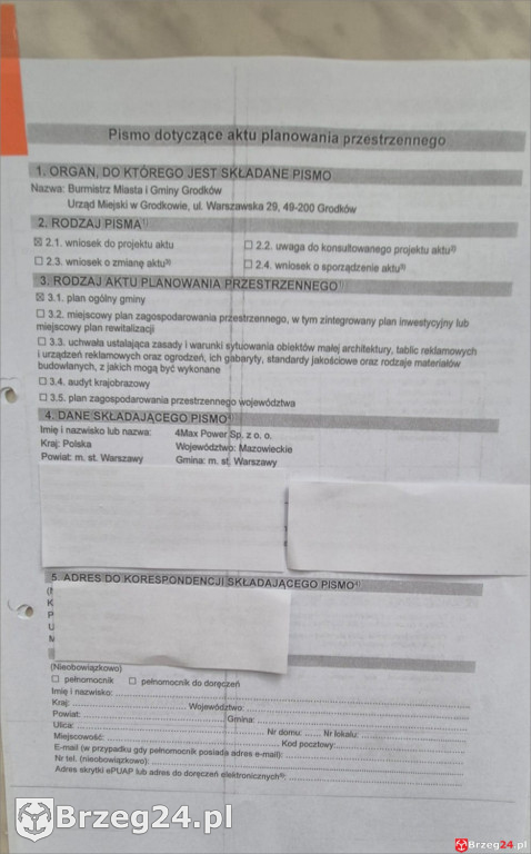 1200 działek w Grodkowie z wnioskami o wiatraki