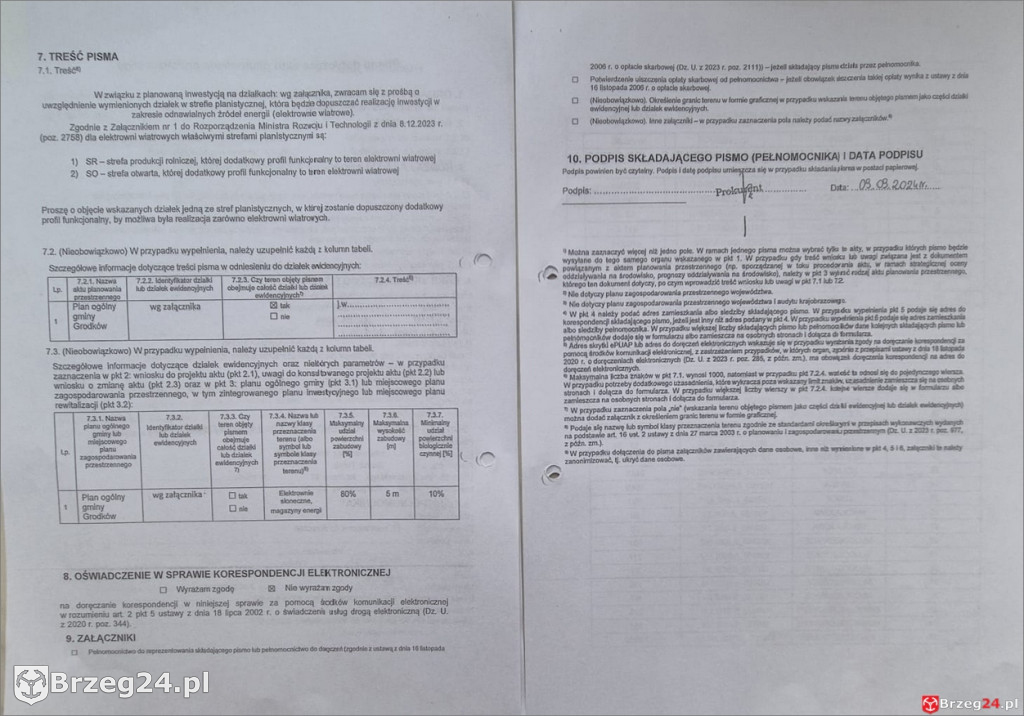 1200 działek w Grodkowie z wnioskami o wiatraki