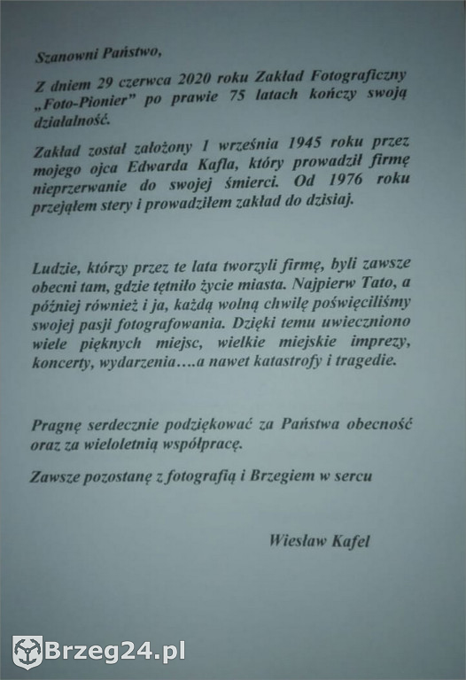 Wspomnienie Wiesława Kafla