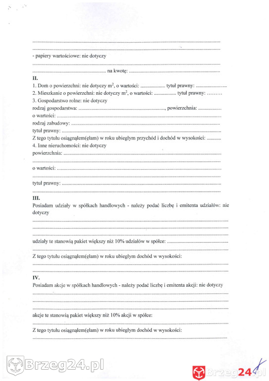 Bartosz Demski - oświadczenie majątkowe