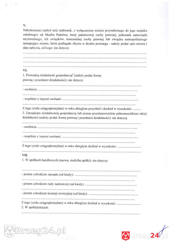 Bartosz Demski - oświadczenie majątkowe