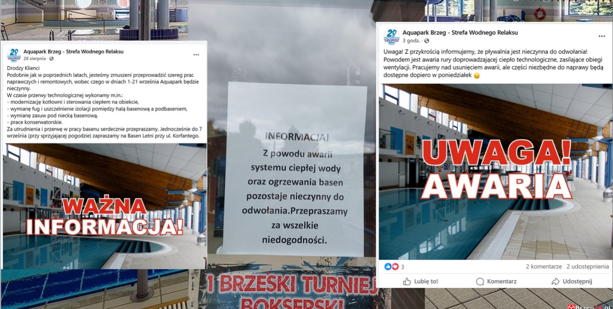 Basen w Brzegu znów zamknięty. Kolejna awaria