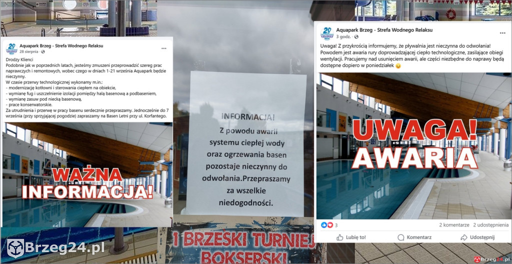 Basen w Brzegu znów zamknięty. Kolejna awaria