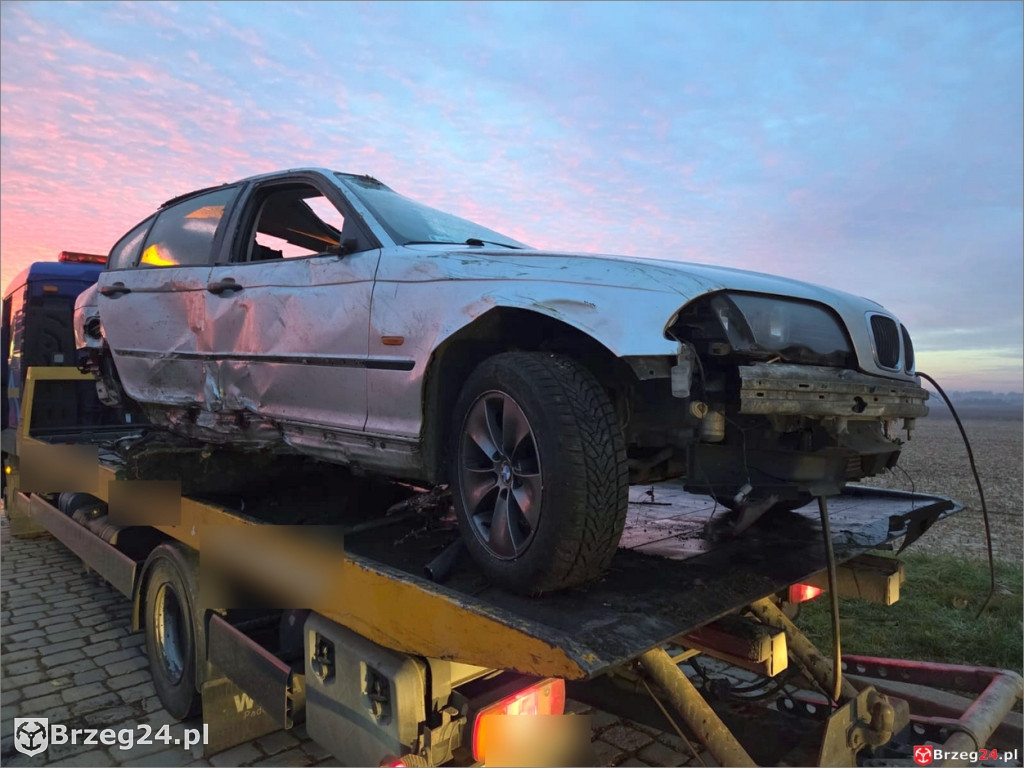 Pijany Ukrainiec z zakazem prowadzenia dachował