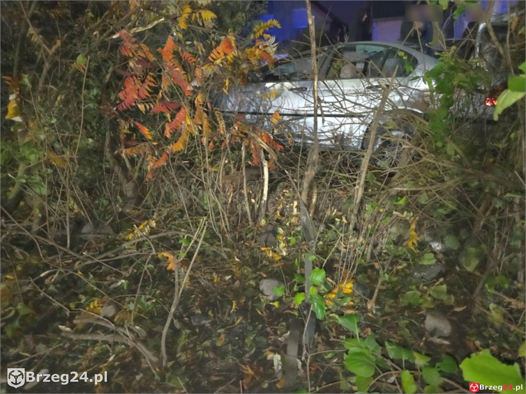 Pijany Ukrainiec z zakazem prowadzenia dachował