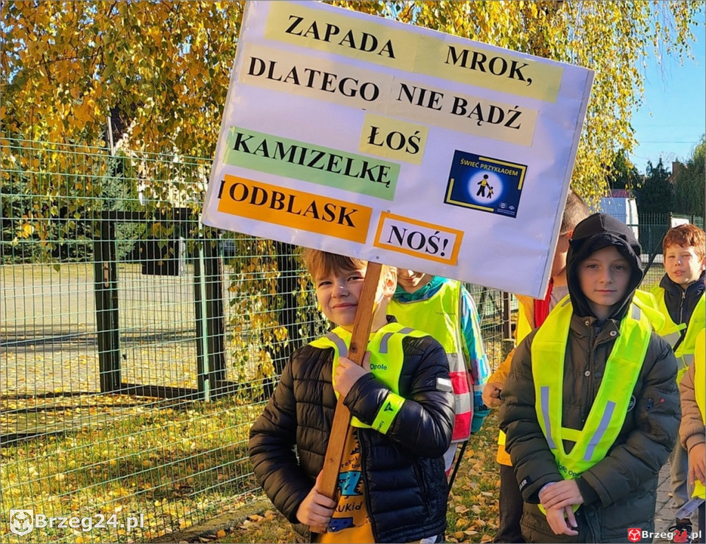 Szkoła w Łosiowie świeci odblaskowym przykładem