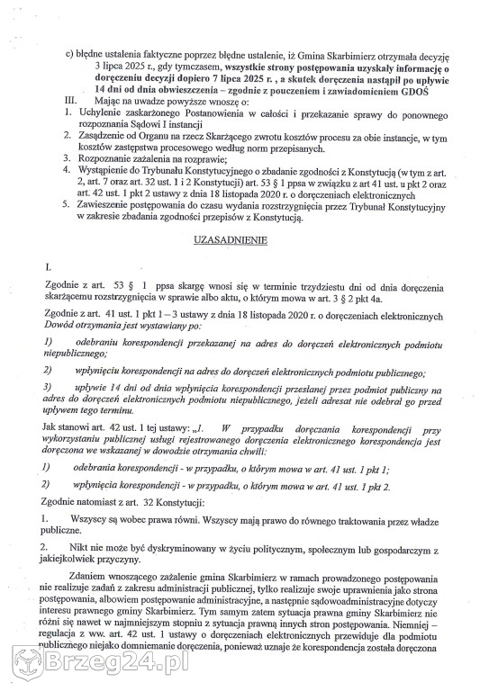 Sprawa obwodnicy Brzegu  trafiła do NSA