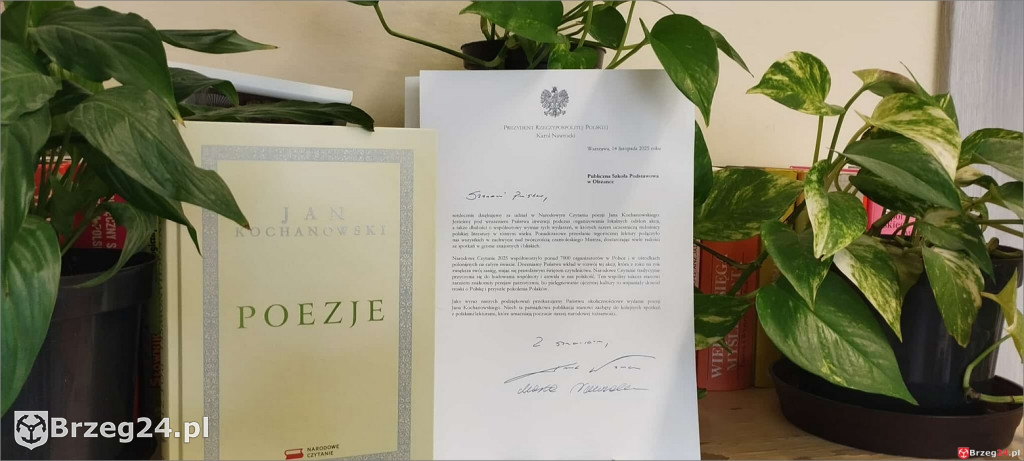 Podziękowania od Prezydenta dla szkoły w Olszance