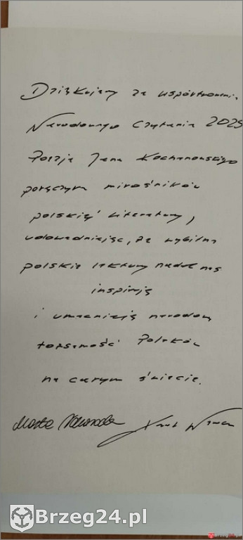 Podziękowania od Prezydenta dla szkoły w Olszance