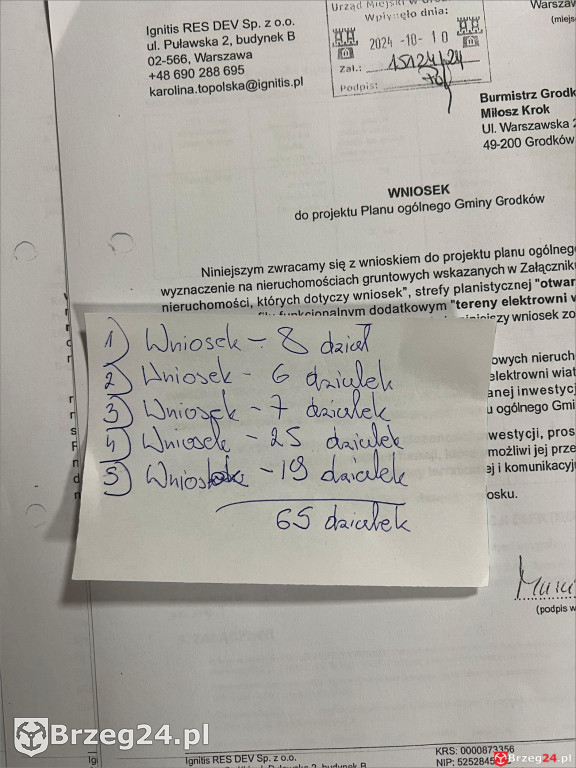 100 nowych wiatraków w gminie Grodków