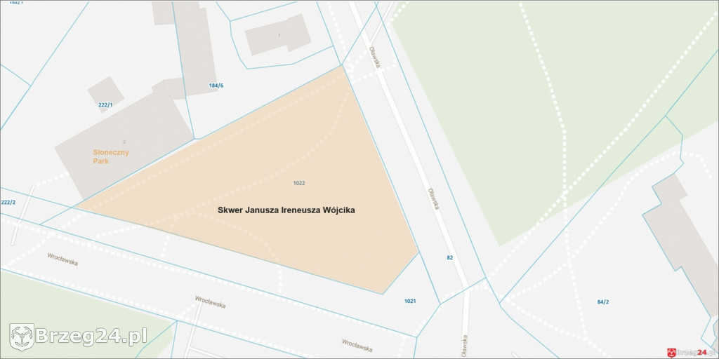 Skwer między Oławską a Wrocławską z nową  nazwą