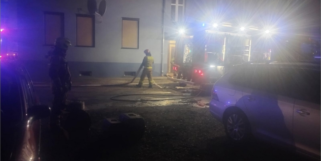 Pożar na ul. Szkolnej w Brzegu
