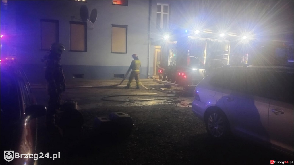 Pożar na ul. Szkolnej w Brzegu