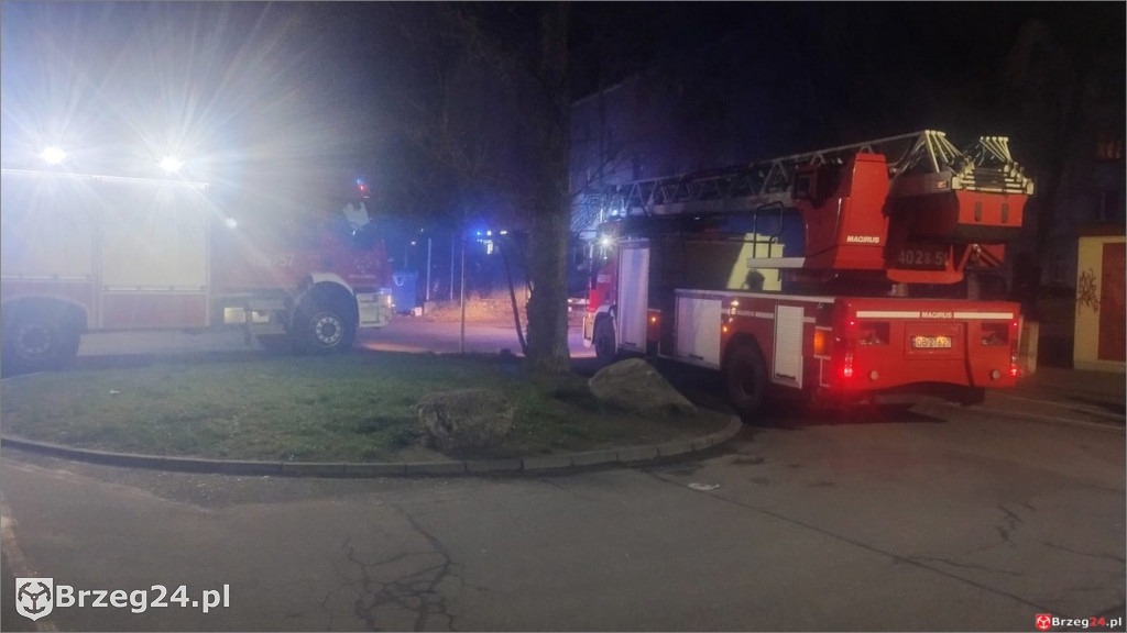 Pożar na ul. Szkolnej w Brzegu