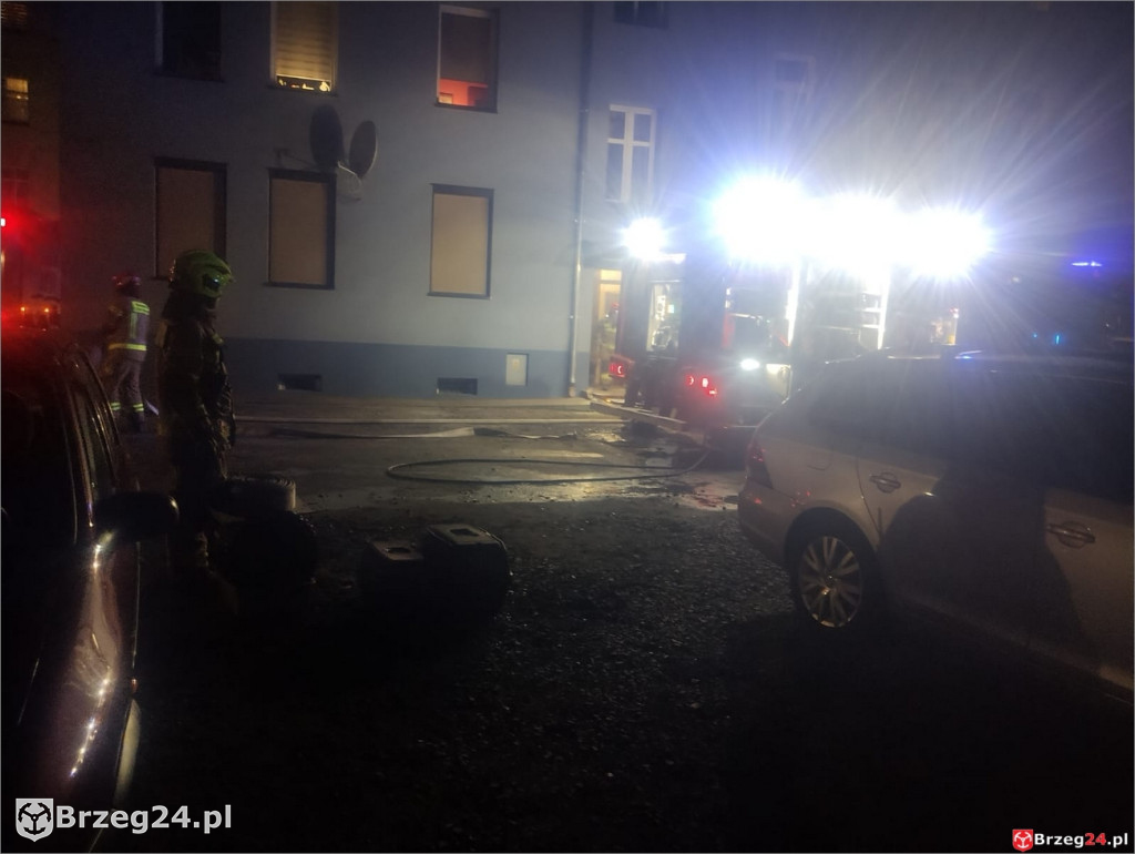 Pożar na ul. Szkolnej w Brzegu
