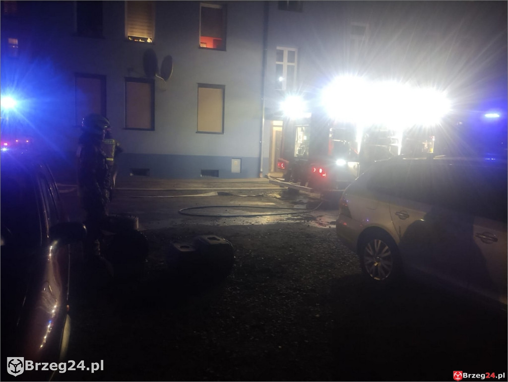 Pożar na ul. Szkolnej w Brzegu