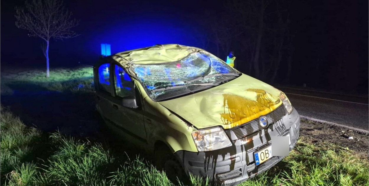 Łosiów - dachowanie 18-latki