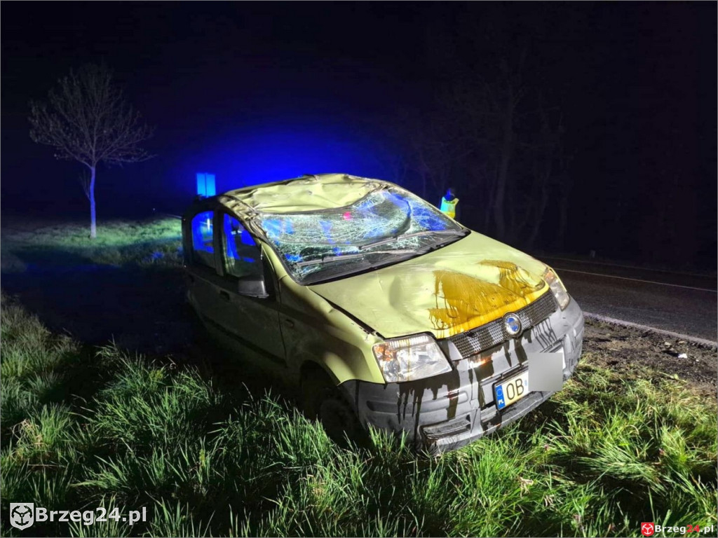 Łosiów - dachowanie 18-latki