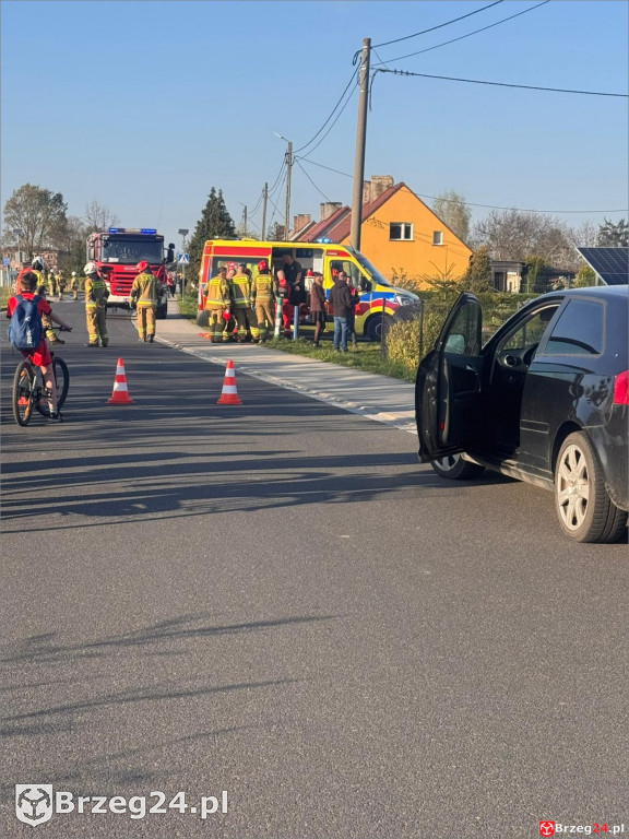 Mężczyzna przygnieciony przez konar