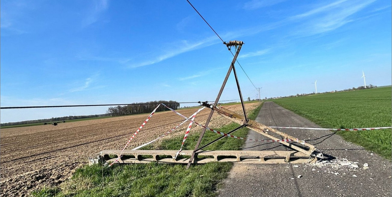 Dariusz Gajewski zniszczył słup wysokiego napięcia