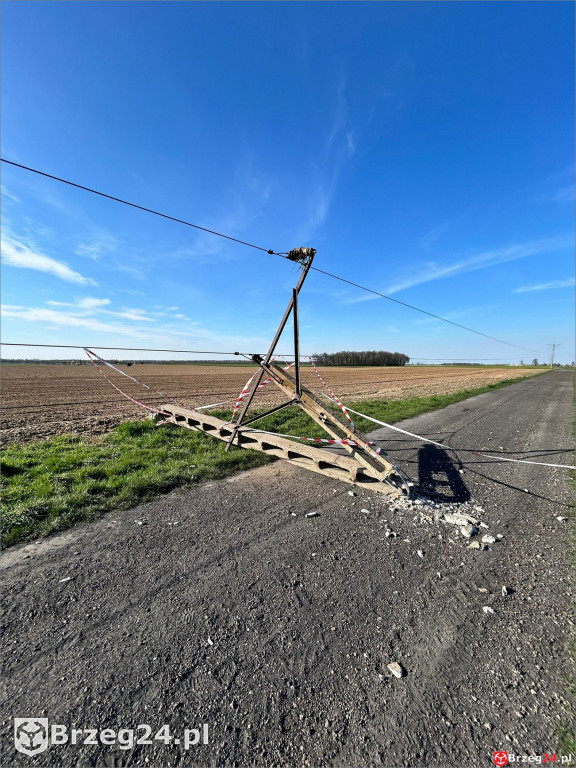 Dariusz Gajewski zniszczył słup wysokiego napięcia