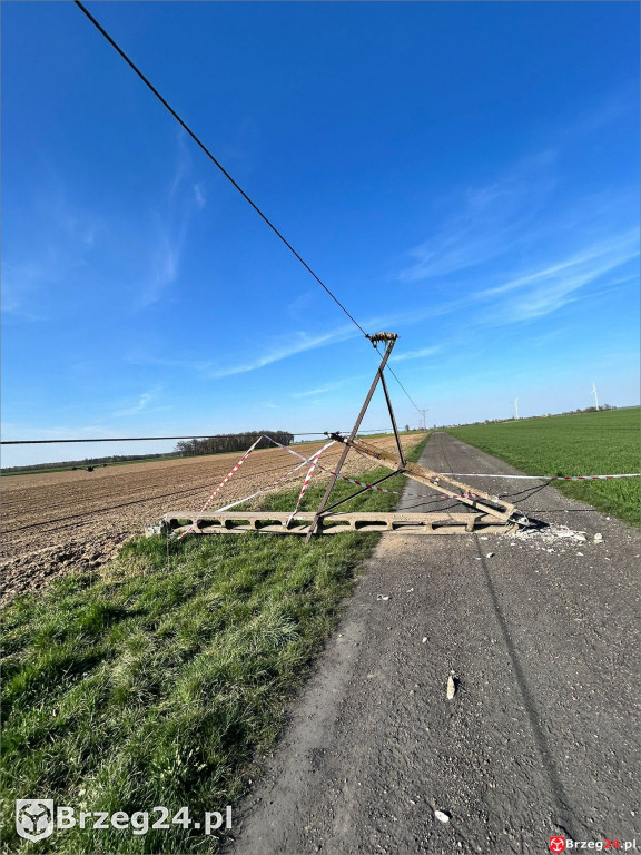 Dariusz Gajewski zniszczył słup wysokiego napięcia