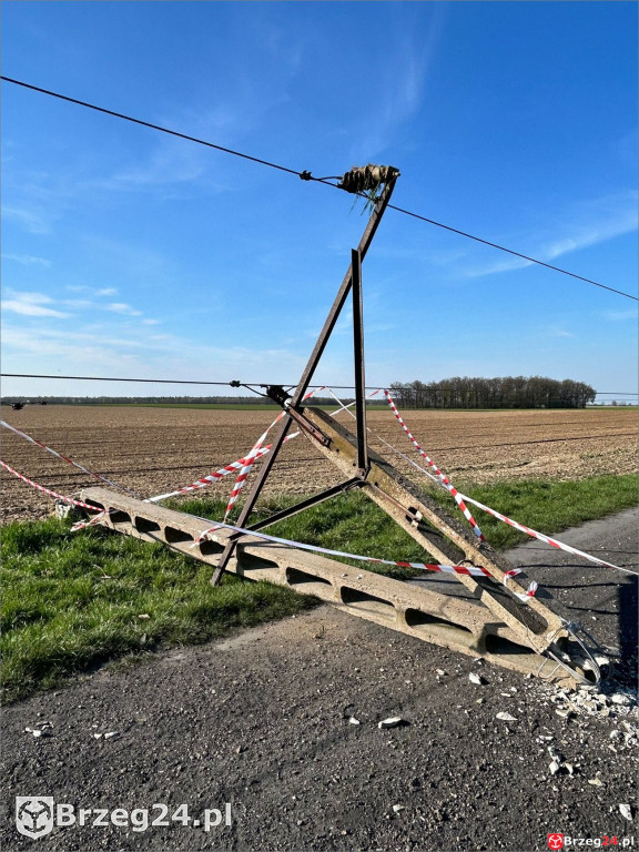 Dariusz Gajewski zniszczył słup wysokiego napięcia