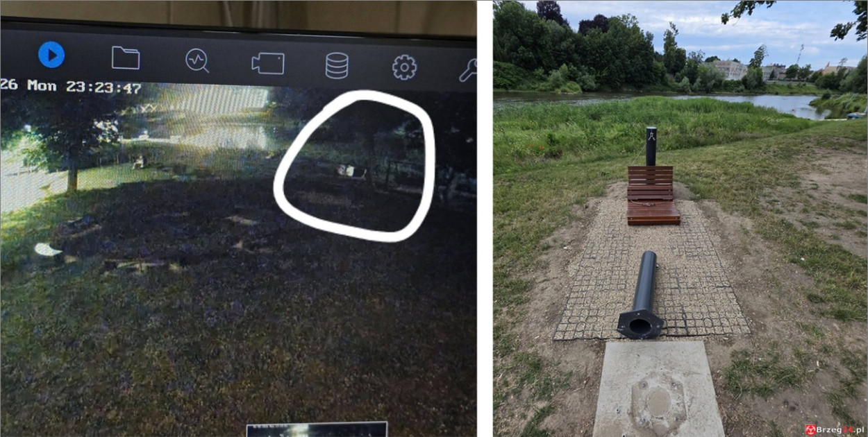 Wandale zniszczyli strefę relaksu przy Marinie