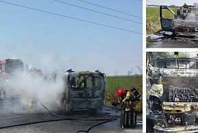 Samochód spłonął doszczętnie. Pożar między Małujowicami a Zielęcicami