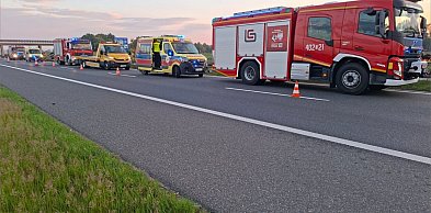 Wypadek na A4 pod Przylesiem. Najpierw sarna, potem zderzenie dwóch aut, ranni tra