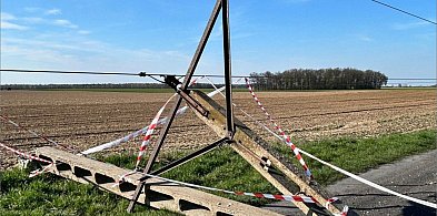 Dariusz Gajewski zniszczył słup wysokiego napięcia pod Starowicami