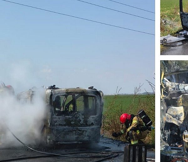 Samochód spłonął doszczętnie. Pożar między Małujowicami a Zielęcicami