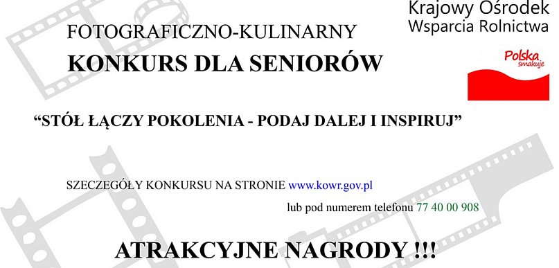 Konkurs fotograficzno-kulinarny dla Seniorów