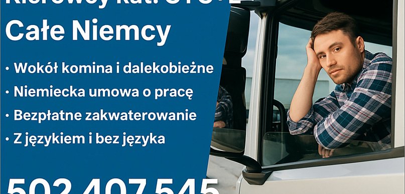 Niemiecka firma zatrudni kierowców C i C+E – minimum formalności