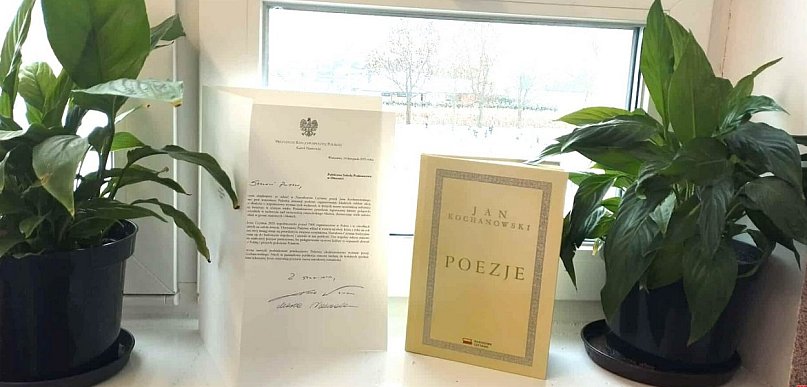 Podziękowania z Pałacu Prezydenckiego dla szkoły w Olszance