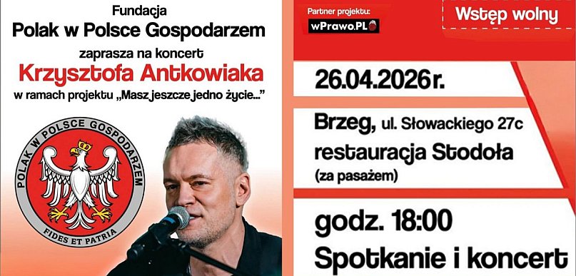Krzysztof Antkowiak w Brzegu. Muzyka i ważny przekaz